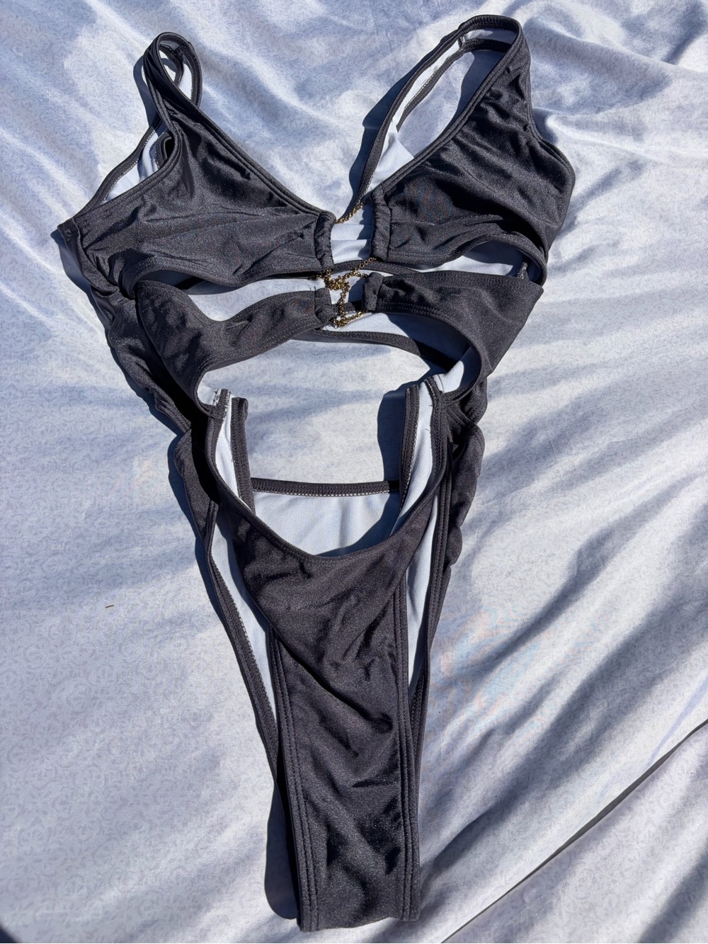 Shein gray one piece swimsuit